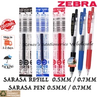 ZEBRA SARASA CLIP GEL PEN REFILL / ZEBRA SARASA CLIP GEL PEN (0.5MM/0.7MM) (READY STOCK / 100% ORIGI