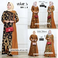 Gamis Batik Kombinasi Batik Gamis Sekar Wangi Gamis Batik Muslimah