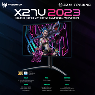 PRE ORDER ACER Predator X27U 2023 26.5" QHD (2560 x 1440) 240Hz DCI-P3 99% OLED Monitor ZZM TRADING