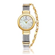 Charriol นาฬิกาข้อมือผู้หญิง รุ่น ST-TROPEZ 25, Steel Yellow GP 2N, White MOP Dial 11