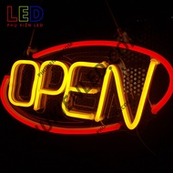 Oval Open Led Neon Light - Open Len Neon Sign, Open Led Neon Light for Store Decoration