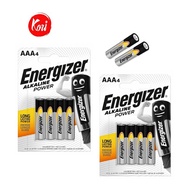 Bundle of Energizer AAA x4 Alkaline Power Battery,AAA(3A) LR03