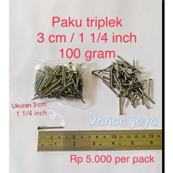 Paku triplek kayu 3cm 1 1/4 inch Paku kayu 3 cm 100gram