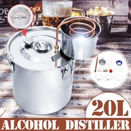 8 Gal 30L Distiller Moonshine Alcohol Stainless Copper DIY Home Water Wine Essential Oil Brewing Kit