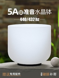 5a Grade High Precision Sound Crystal Bowl Full Set 432hz Music Bowl Degaussing Singing Bowl Healing