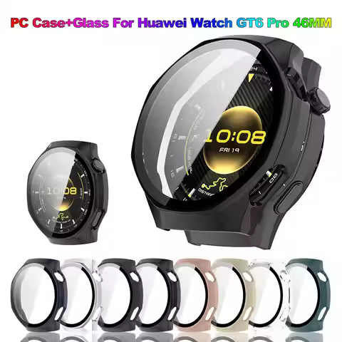Tempered Glass Film + Case For Huawei Watch GT6 Pro 46mm Screen Glass Protective Shell Huawei Watch 