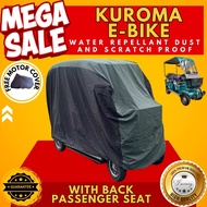 KUROMA EBIKE WITH BACK PASSENGER SEAT COVER HIGH QUALITY WATER REPELLANT AND DUST PROOF BUILT IN BAG