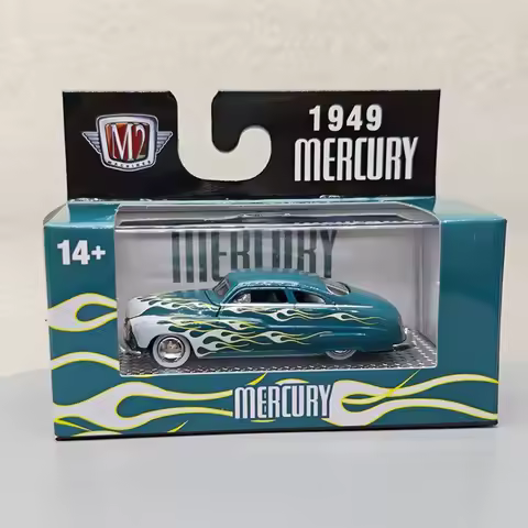 M2 1:64 Scale 1949 Mercury Custom Alloy Simulation Car Model Static Collection Decorated Holiday Gif