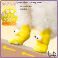 SAPNAP 4pcs Dog Socks, Pet Socks  Protector Cover Cats Anti-Slip Shoes,  Cute Big Eyes Puppy Shoes K