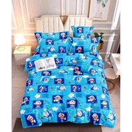 Doraemon Character 3 in 1 Canadian Cotton Bedsheet Set 2 Pillowcase 1 Bedsheet