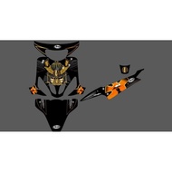 TRANSPARENT STRIPING STICKER MIO SPORTY SEMI DECAL MOTIF ARAI RX7 PEDROSA