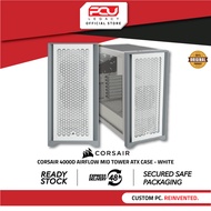 CORSAIR 4000D AIRFLOW MID TOWER ATX CASE - WHITE