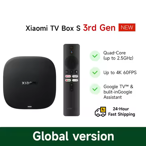 Global Version Xiaomi TV Box S 3rd Gen 4K Ultra HD 2G 32G WiFi BT5.2 Google TV Cast Netflix Mi TV Bo