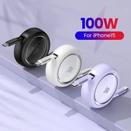 Elough 100W Retractable Type C to Type C Cable PD Fast Charging Data Cord For Laptop Tablet Mobile P