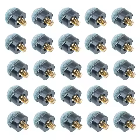 25Pcs Professional Billiard Cue Tips Replacement Kit Screw-on Pool Stick Tips Anti-Wear Cue Tip for 