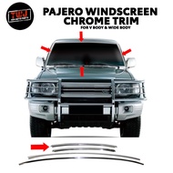 Pajero V body wide body Montero window windscreen windshield getah chrome trim strip for V46V31V32V3