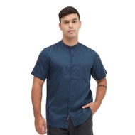 Eiger Takian Shirt 1.0 Ss Short Kemeja Lengan Pendek Koko Baju Muslim Pria Kerah Mandarin Saku Dada 