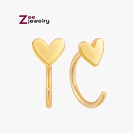 Zee Heart Huggie Open Hoop Stainless Steel Hypoallergenic Hoop Earring Stainless Steel Earring Hypoa