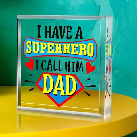 1pc, Father's Day Keepsake Gift For Dad, I Have A Hero, I Call Him Dad, Gifts For Dad From Son Daugh