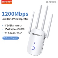 COMFAST 1200Mbps Dual Band 2.4G&amp;5GHz Wireless Extender 802.11ac Wifi Repeater Powerful Wi-Fi Router ​Long Range Wlan WiFi Amplifier CF-WR758AC