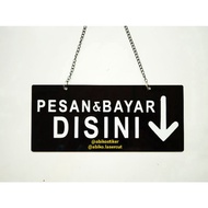 Sign BOARD ORDER & PAY HERE | Signage OF PAYING HERE MODEL 2