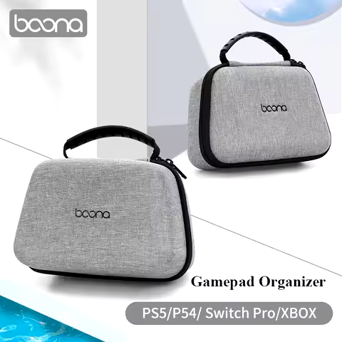 BOONA Hard Shell Storage Case Organizer for PS5 PS4 Switch Pro XBOX Gamepad Portable Protective Box 