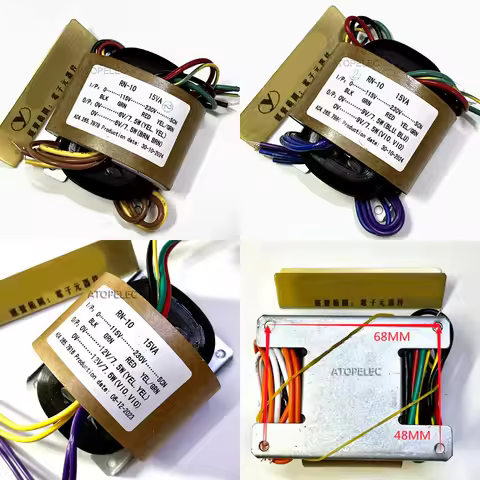 115V 230V 15W R-Core Transformer for Hi-Fi Audio Amplifier Preamps AMP DAC 6V 9V 12V 15V 18V R Core