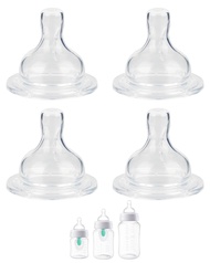 Silicone for Avent Anti-Colic Baby Bottles, Flow 4, 6m+, Extra Fast Flow, 4 Count