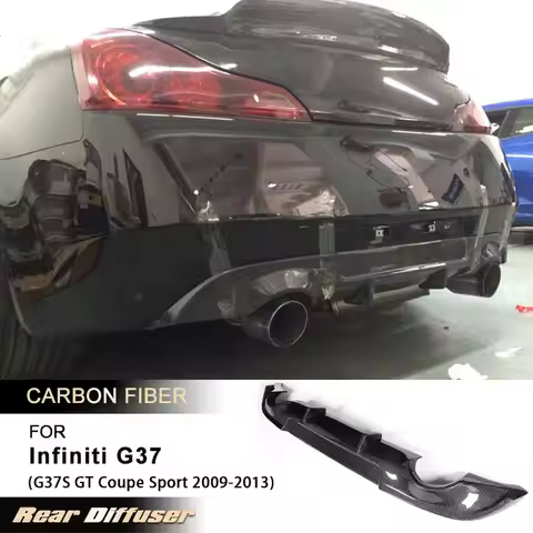 Car Rear Bumper Diffuser Lip Spoiler for Infiniti G37 G37S GT Coupe Sport 2009-2013 Not Fit USA Mark