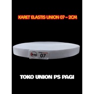 UNION ELASTIC RUBBER 2CM (RIL 1.8CM) WHITE - 25 YARDS (22-23 METERS)