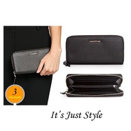 GS W01 Saffiano Effect Zip Wallet Purse (4 Color)