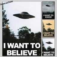 I WANT TO BELIEVE The X Files Art Posters and Prints UFO Retro TV Series Canvas Painting Wall Art De