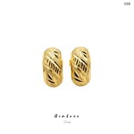 Authentic 18K Saudi Gold Earrings Buy 1 Get 1 Stud Clip Hoop Real Gold Women