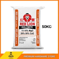 RED LION Dolomite 15-18% MgO 28-30% CaO 50kg Organic Baja Kapur Pertanian Perawat PH Tanah