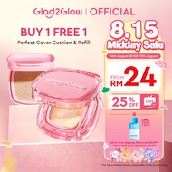 【B1F1】Glad2Glow Perfect Glow Cover Cushion Foundation+Refill Concealer Full Coverage Oil Control Mak