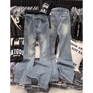 Women's Hacked High-Waist Flared Jeans - Trendy Flared Jeans