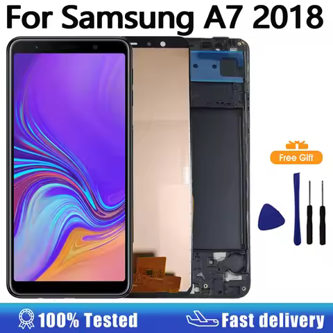 6.0"AMOLED Display For Samsung Galaxy A7 2018 LCD Display Touch Screen Digitizer Replacement For Sam