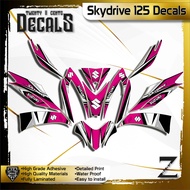skydrive 125 decals high-quality sticker magenta graphics