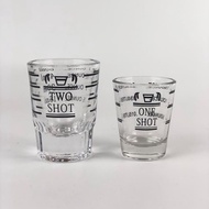 Single Shot And Double Shot Glass Espresso Cup