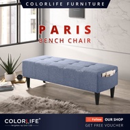 Colorlife Paris Bench Chair/ Bery Square Stool Bench Chair / Iris Bench Chair / Velvet Fabric / Line