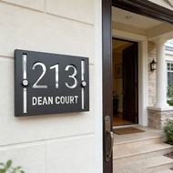 Acrylic Number Plaque (Multi-Size) Customize- Modern House Address Sign for Door/Wall - Premium Room