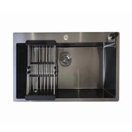 TECNOGAS ซิงค์ฝัง 1 หลุม TNP 805022 BLACK