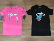 NEW Nike Dwyane Wade Miami Heat City Edition T-shirt tee sz S Jimmy Butler Tyler Herro James Hardaway O'neal Jones Payton Bosh curry james kobe luka air jordan xi 11 1 dunk low force NBA Final