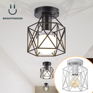 Ceiling Light Retro Creative Iron Cage Chandelier for Corridor Balcony Aisle Lighting