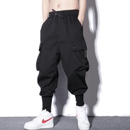 Pants Men's Fashionable Autumn and Winter Loose plus Size Baggy Pants Jogger Pants Harem Pants Elastic Thin Fashion High Street Function Cargo Pants