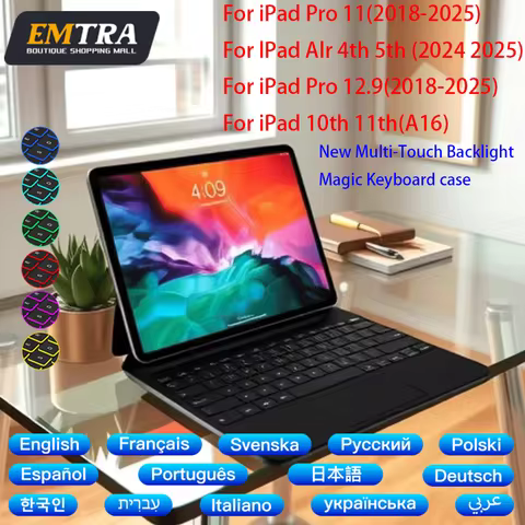 Magic Keyboard for iPad Pro 11 12.9 Air 4 Air 5 for iPad 10th Generation Pro 12.9 6th 5th 4th 3rd Ge