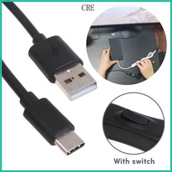 CRE USB2 0 5V3A Power Cord USB Type-C to USB A Charger Cable withSwitch Data Cable