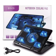 SY-C5 USB Powered Laptop Cooler Stand Cooling Pad w/ Adjustable Angle &amp; 5 Fans
