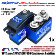 SPT SERVO SPT5535LV-360 CONTINUOUS ROTATION METAL GEAR DIGITAL SERVO FOR WINCH PTO 1/10 RC CRAWLER R
