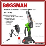 BOSSMAN BCS-666 20V Cordless Brushless 6" Chain Saw